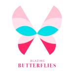 Blazing Butterflies Logo with transparent background